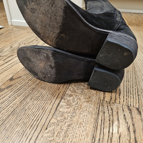 LibertyTall Black Nubuck Greased Embroidered Boots - Picture 8 of 11